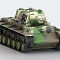 KV1 Heavy Soviet Tank World War II Tank 3d model