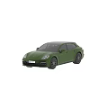 Green Luxury Sports Car Featuring Sporty Design Alloy Wheels And Front Grille