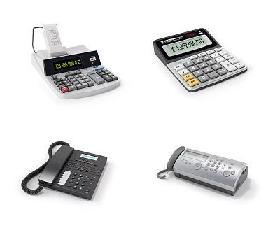 Modern telephone landline 3d model