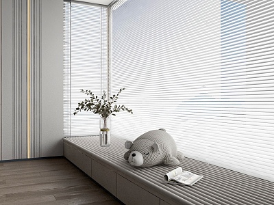 blinds bay window 3d model