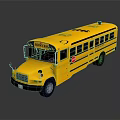 Yellow School Bus Exterior With Black Windows And School Bus Sign