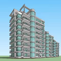 Modern Residential Exterior Design With Multiple Floors Glass Windows Balconies And Green Lawn