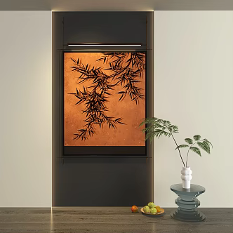 New Chinese Abstract Hanging Painting 3d model