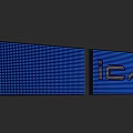 Illuminated Blue LED Dot Matrix Display And Icap Signage Screen Panel Board 3d model