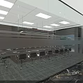 Modern Spacious Office Lobby Interior With Polished Marble Floor And Professional Busy Business Staff