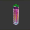Colorful Gradient Water Bottle With Measurement Scale And Leakproof Lid For Daily Use