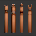 Modern Columns Classical Stone Columns Stone Columns Stone Columns 3d model