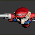 Super Mario Character Figurine With Red Cap Mustache Blue Overalls White Gloves And Pointing Pose
