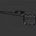 Professional Electronic Device With Flexible Cable Integrated Lens And Mounting Bracket 3d model