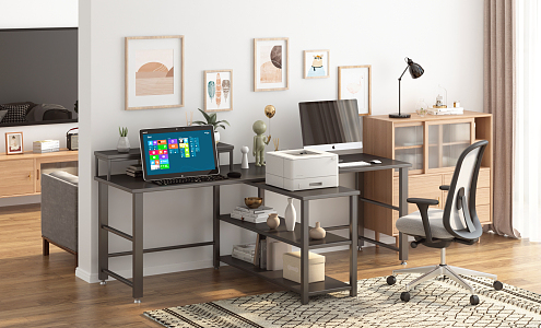 Modern office desk and chair office desk and chair combination 3d model