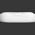 White Wireless Earbuds with Charging Case Sleek Design and Premium Aesthetics 3d model