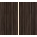 Dark Wood Slat Bed Accent Wall With Lighting And Gold Accents
