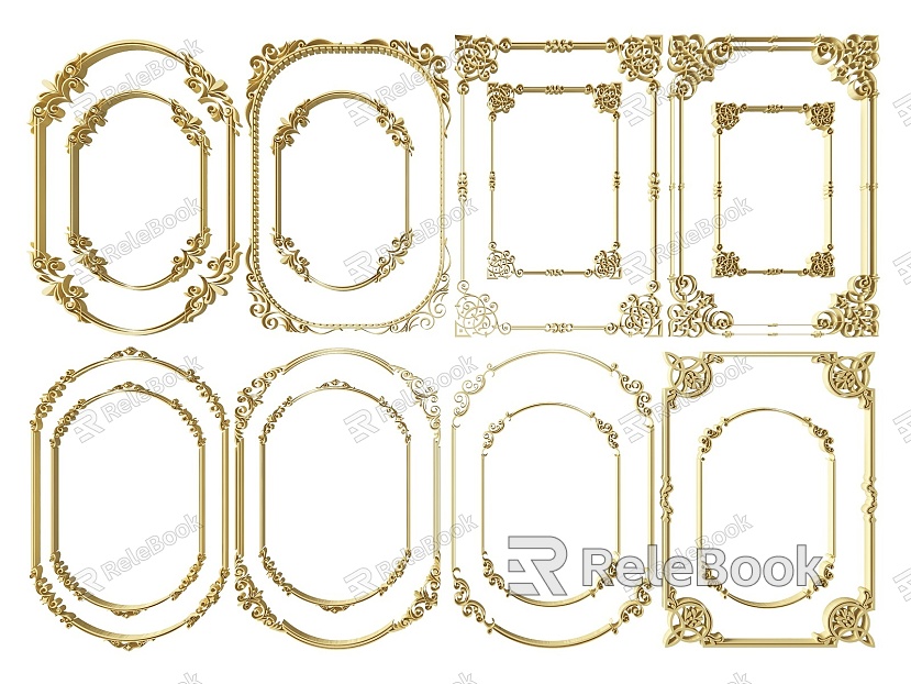 Jane European Flower Lattice Carved Hollow-out Flower Window Carved Corner Carved Gypsum Line Carved Window Pattern Carved model