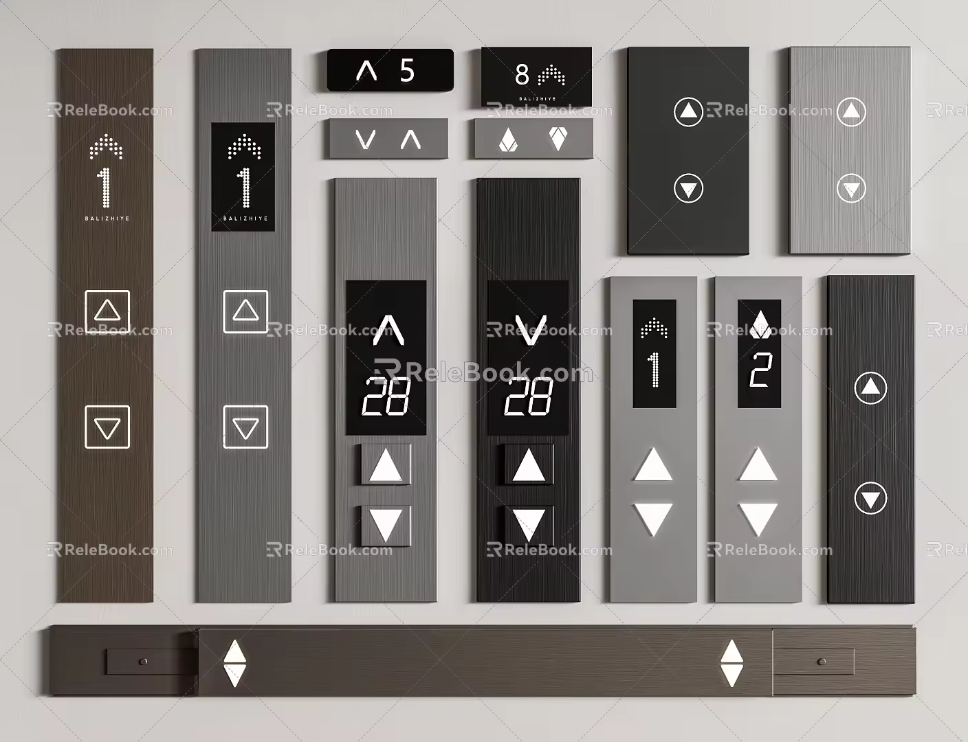 Elevator Switch Elevator Button Call Button Elevator Button Floor Display 3d model