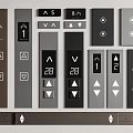 Elevator Switch Elevator Button Call Button Elevator Button Floor Display 3d model