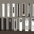 Modern Air Conditioner Fans with Various Styles and Multiple Colors Displayed Together