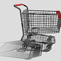 Shopping Cart With Business Best Label And Metal Frame Wheels