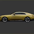 Luxury Golden Coupe Car With Black Roof Streamlined Design And Alloy Wheels