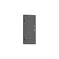 Modern Wooden Door Design With Black Frame Lock Handle And Wood Grain Texture