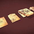 Vintage Occult Manuscripts With Mystical Symbols Demon Drawings And Star Sigils