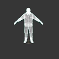 Game Movie Character In Hockey Mask Green Flannel Shirt Gray Jeans Arms Outstretched Pose