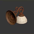 Decorative Lighting Combinations With Brown Patterned Shades White Lamps And Curved Accents