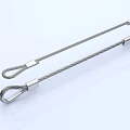 Stainless Steel Wire Rope With Loop Ends And Metal Fittings For Industrial Use