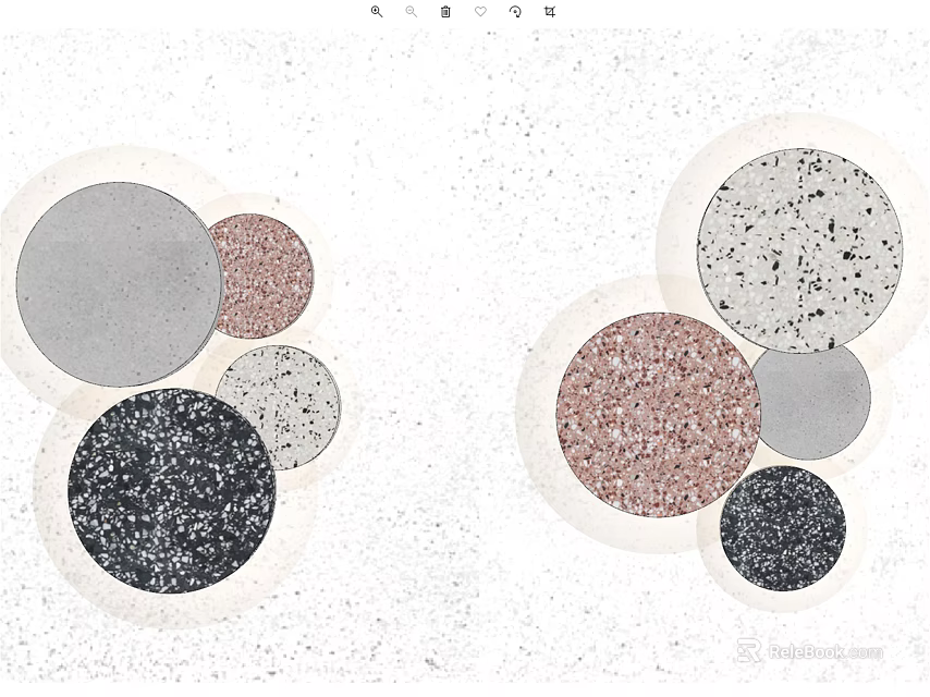 Circular Wall Lamps With Various Colors And Different Textures Arranged In Groups On White Background 3d model 