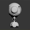 Modern White Robot Design Featuring Round Head Camera Lens And Mechanical Limbs