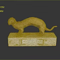 Siberian Weasel Mustela Sibirica Model Display Standing On White Base