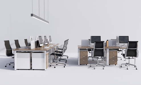 modern office desk and chair 3d model