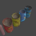 Game Movie Character Themed Barrels With Colorful Designs Claymore Loj Labels And Snake Pattern
