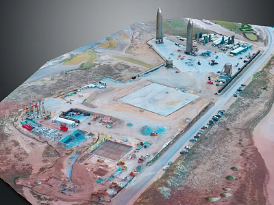 Modern Construction Site Featuring Tall Towers Central Plaza And Heavy Equipment Vehicles 3d model