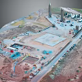 Modern Construction Site Featuring Tall Towers Central Plaza And Heavy Equipment Vehicles