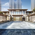 New Chinese sales office building SU model 3d model