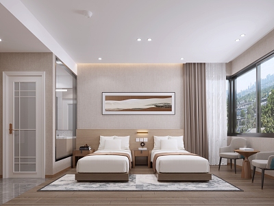 Hotel Room Modern Room 3d model