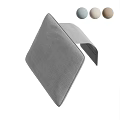 Gray Fabric Cushion With Three Colored Spheres In Blue Gray And Brown Tones
