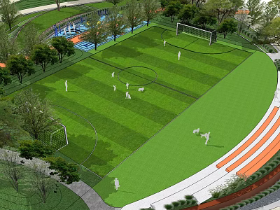 modern football stadium sports football park 3d model