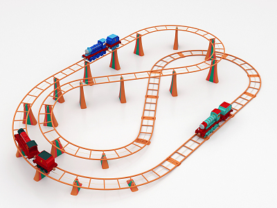 Modern toy children's track small train toy model