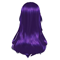 Fashionable Purple Long Hair Hairstyle for Women with Silky Smooth Texture