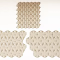 Three Textured Wall Panels With Geometric Patterns For Modern Interior 3d model