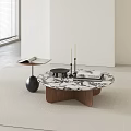 Middle ancient style stone coffee table 3d model