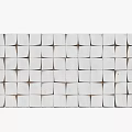 Modern White Wall Decor with Geometric Square Panels Neatly Arranged for 3D Stereoscopic Interior Design