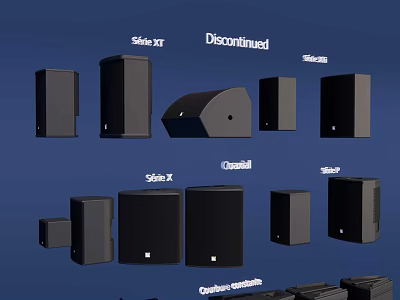 Various Audio Speaker Models Including Stade XT OmniWall and Concertmate 3d model