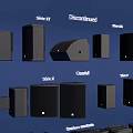 Various Audio Speaker Models Including Stade XT OmniWall and Concertmate