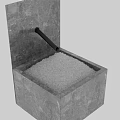 Shower Sauna Natural Bath Salt In Gray Marble Container With Black Scoop