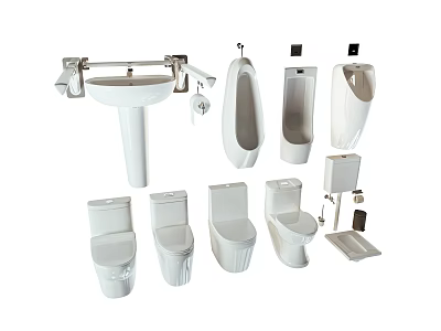Modern toilet urinal 3d model