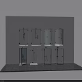Modern Bathroom Shower Enclosures Featuring Multiple Shower Head Designs And Clear Glass Panels