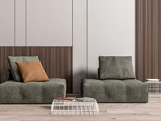 Modern sofa coffee table combination 3d model