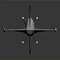 Realistic Navy Aerospace Aircraft Model Showcasing Space Exploration Design Features